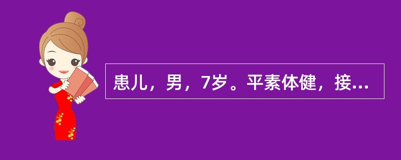 患儿，男，7岁。平素体健，接种疫苗30分钟后，面色苍白，四肢湿冷，脉细速，呼吸困难。此患儿最有可能发生了