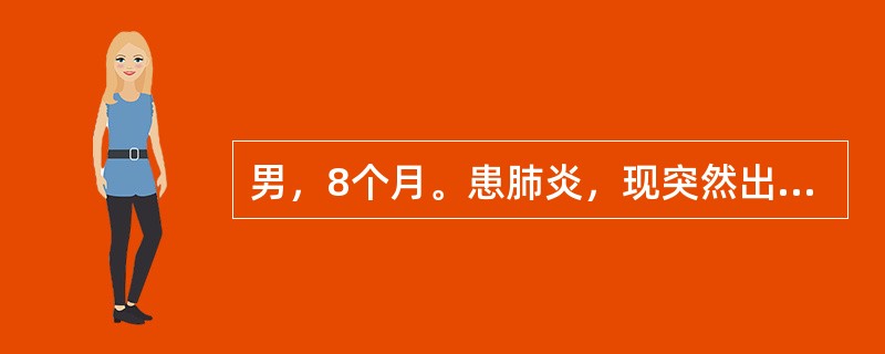 男，8个月。患肺炎，现突然出现烦躁不安，紫绀加重。体检：呼吸64次/分，脉搏180次/分，心音低钝，两肺布满细湿啰音，肝右肋下3cm。该患儿应首选的治疗是