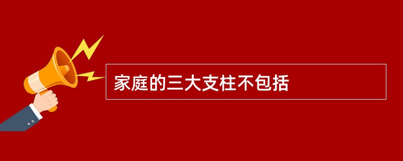 家庭的三大支柱不包括