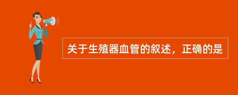 关于生殖器血管的叙述，正确的是