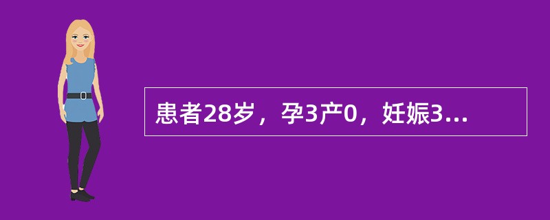 患者28岁，孕3产0，妊娠34周，第一胎人丁流产，第二胎为脊柱裂畸形于妊娠24周时引产。此次妊娠早期无异常情况。妊娠32周时B超检查提示：羊水偏多，胎儿大于妊娠月份，未见明显畸形。孕妇体型肥胖，有多饮