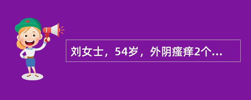 刘女士，54岁，外阴瘙痒2个月，有血性分泌物，外阴呈菜花状。刘女士初步诊断为