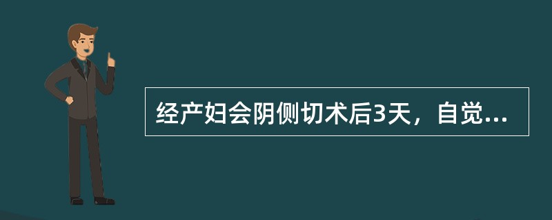经产妇会阴侧切术后3天，自觉会阴部疼痛，下腹部阵发性剧痛，哺乳时疼痛加重，子宫硬、乳房胀痛，查会阴部水肿，乳房胀、触痛、无红肿。产妇会阴部疼痛水肿，错误处理是