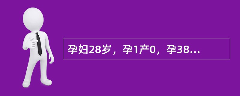 孕妇28岁，孕1产0，孕38周，宫缩5～6分钟一次，规律宫缩6小时后，阴道少量流血，来医院就诊，医生检查腹部，宫缩3分钟一次，宫缩强度"+"，持续25秒，胎心140次/分，血压12