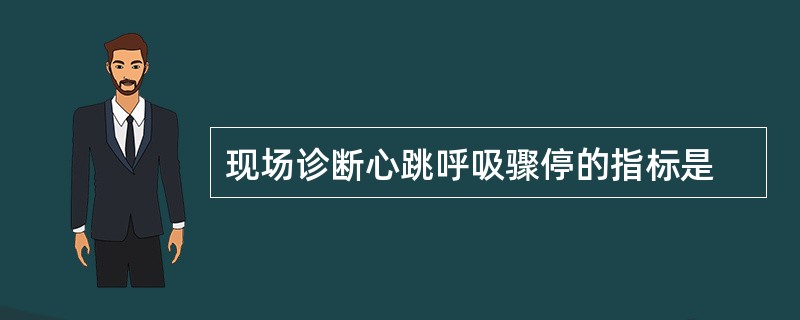 现场诊断心跳呼吸骤停的指标是