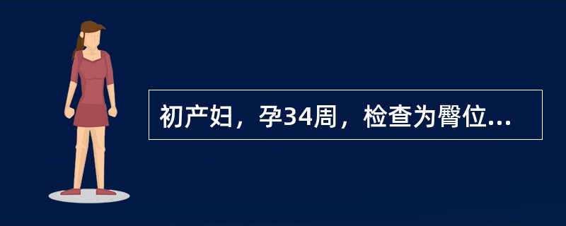 初产妇，孕34周，检查为臀位，子宫敏感，胎心140次／分。目前的诊断可能是