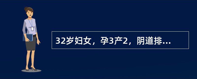 32岁妇女，孕3产2，阴道排液及接触性出血3月。一般状态良好，妇查：宫颈轻糜，宫体前位，大小正常，活动好，双附件(-)，宫颈活检为，宫颈鳞癌细胞呈泪滴状向间质浸润，深度＜5mm，无病灶融合及脉管侵犯其