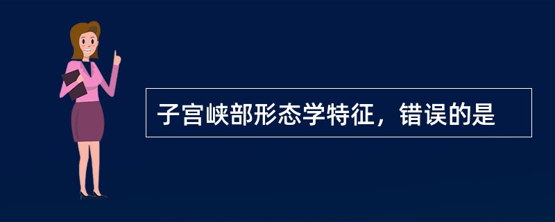 子宫峡部形态学特征，错误的是