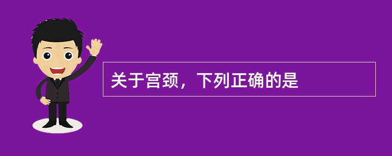 关于宫颈，下列正确的是