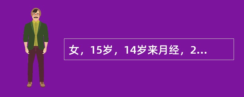 女，15岁，14岁来月经，24～30天来潮一次，每次5天。近半年月经来时腹痛，伴恶心、呕吐，第1天为重。检查未发现器质性病变。原发性痛经的病因可能是下列哪项引起的