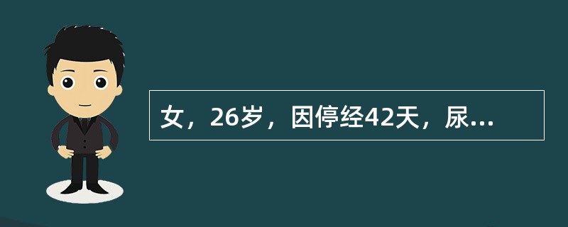 女，26岁，因停经42天，尿HCG(+)，要求做人工流产。术前妇科检查：宫体后倾后屈，妊娠6周大小，软；附件（-）。术中测宫腔深10cm，吸出组织20g，未见绒毛，出血少，术毕宫腔深9.5cm。为排除