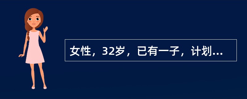 女性，32岁，已有一子，计划长期避孕，现患高血压疾病，血压波动140～150/90～95mmHg，前来计划生育门诊咨询。适宜采用的避孕方法为