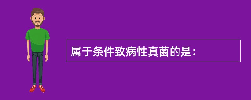 属于条件致病性真菌的是：