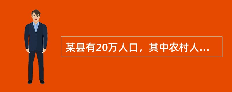 某县有20万人口，其中农村人1:1占60%，现欲对农村妇女的计划生育措施情况进行调查。调查对象应为该县所有的