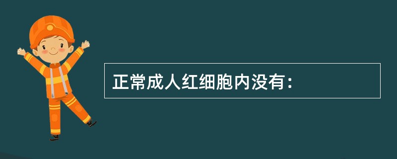 正常成人红细胞内没有：