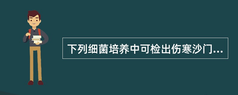 下列细菌培养中可检出伤寒沙门菌的有