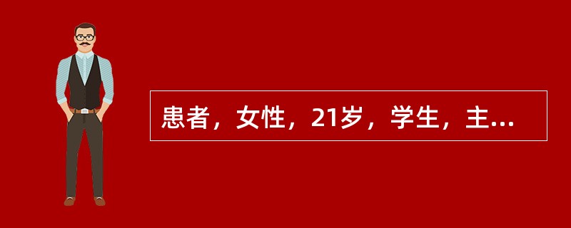 患者，女性，21岁，学生，主诉蛋白尿、关节痛、精神障碍。初步印象是