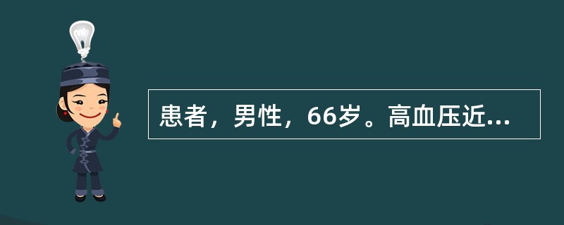 患者，男性，66岁。高血压近30年。近10天来出现心慌、气短、咳粉红色泡沫痰，双肺满布湿啰音，坐位时呼吸困难减轻，现住院。若患者突然发生剧烈头痛伴喷射性呕吐，应考虑是