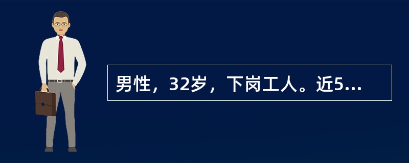 男性，32岁，下岗工人。近5个月来觉得邻居都在议论他，常不怀好意地盯着他，有时对着窗外大骂，自语、自笑，整天闭门不出，拨"110"电话要求保护。该病例最可能的诊断是