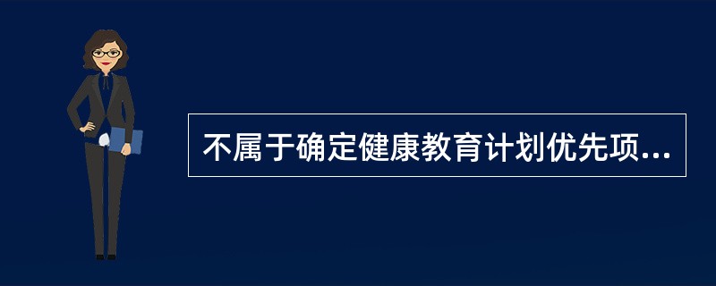 不属于确定健康教育计划优先项目原则的是