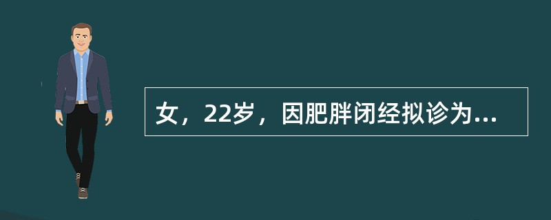 女，22岁，因肥胖闭经拟诊为多囊卵巢综合征。最常见的临床表现是