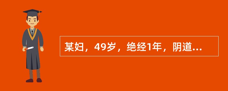 某妇，49岁，绝经1年，阴道少许不规则流血，查一般情况好，外阴，阴道(-)，宫颈中度糜烂，触血，大小，质地正常，宫颈刮片二次均是阴性，阴道镜下，活检未能确诊此时诊断你考虑哪种可能性较大：
