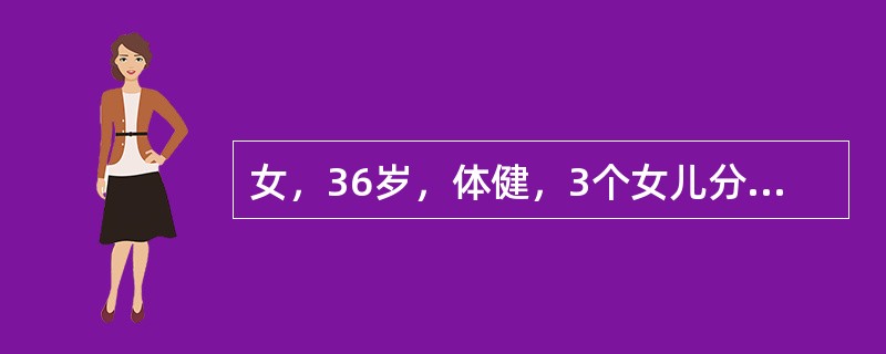 女，36岁，体健，3个女儿分别为13、9、7岁，第4胎怀孕8个月产下一体重低于正常的男婴，3个月大时死于肺炎合并巨滤泡性病毒感染医生检查后发现患儿系艾滋病，不需知道的是