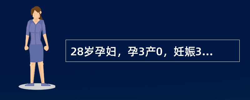 28岁孕妇，孕3产0，妊娠34周，第1胎人工流产，第2胎为脊柱裂畸形于妊娠24周时引产。此次妊娠早期无明显异常情况。妊娠32周时B超检查提示：羊水偏多，胎儿大于妊娠月份，未见明显畸形。孕妇体型肥胖，有