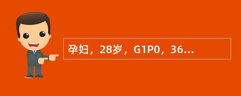 孕妇，28岁，G1P0，36＋4周妊娠，以往有2次人工流产史。突然阴道流血约200ml。查体：血压14.0/8.0kPa(105/60mmHg)，腹软，无压痛。子宫底高度31cm，胎先露浮动。胎心率1