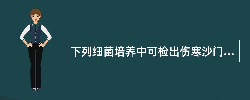 下列细菌培养中可检出伤寒沙门菌的有