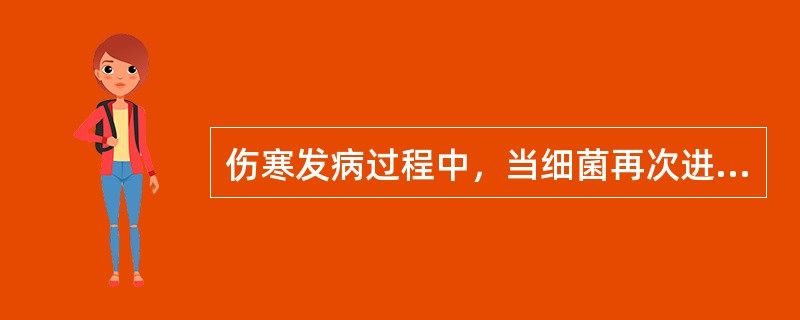 伤寒发病过程中，当细菌再次进入血流形成第二次菌血症时，其临床表现为