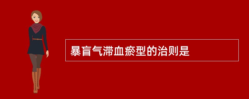 暴盲气滞血瘀型的治则是