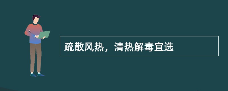 疏散风热，清热解毒宜选