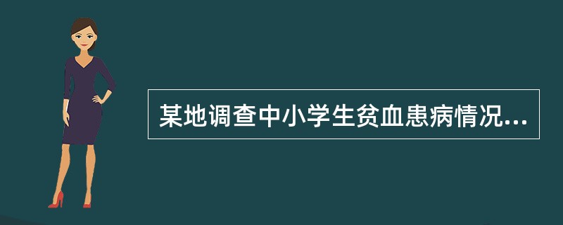 某地调查中小学生贫血患病情况抽查小学生410名，有贫血患者120名；抽查中学生320名，有贫血患者58名该资料的类型是