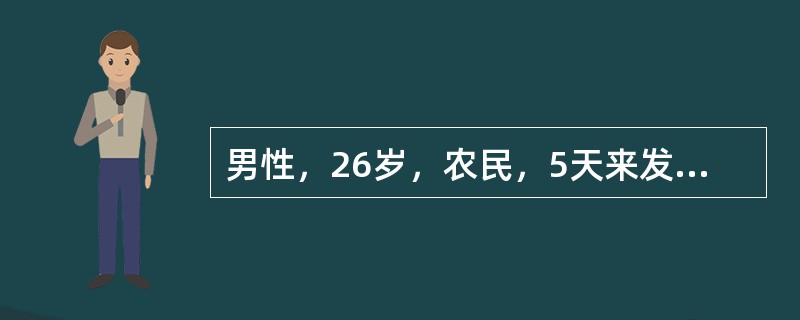 男性，26岁，农民，5天来发热、畏寒，1天来头痛、呕吐2次，于8月15入院，T39.6C，球结膜充血，颈有抵抗，腹股沟淋巴结肿大，有压痛，腓肠肌有压痛，尿蛋白（++）。治疗应首选的药为