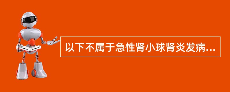 以下不属于急性肾小球肾炎发病机制的有