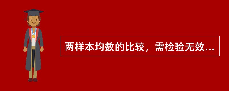 两样本均数的比较，需检验无效假设μ=μ是否成立，可考虑用