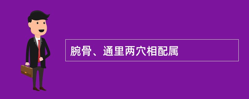 腕骨、通里两穴相配属