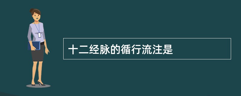 十二经脉的循行流注是