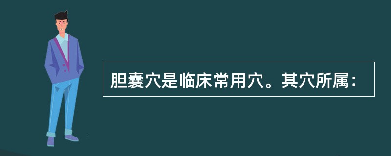 胆囊穴是临床常用穴。其穴所属：