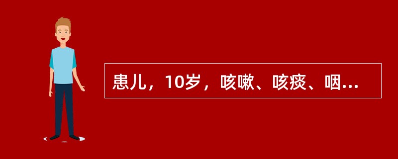 患儿，10岁，咳嗽、咳痰、咽痛2日就诊。检查发现白细胞增高，确诊为呼吸道感染。可选用的治疗药物是