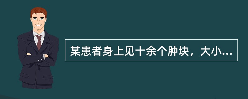 某患者身上见十余个肿块，大小不一，质地柔软，表面光滑，有囊性感，可压入皮下，放手随即弹起。内治治则为：