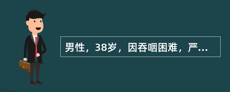 男性，38岁，因吞咽困难，严重消瘦到医院就诊，食管吞钡检查示食管下段呈鸟嘴样改变。其诊断主要应考虑