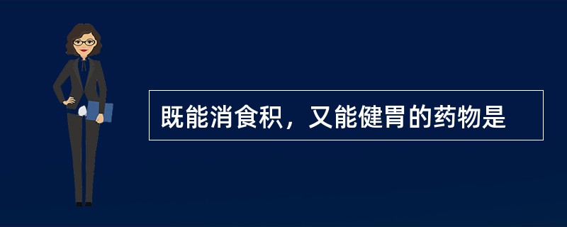 既能消食积，又能健胃的药物是