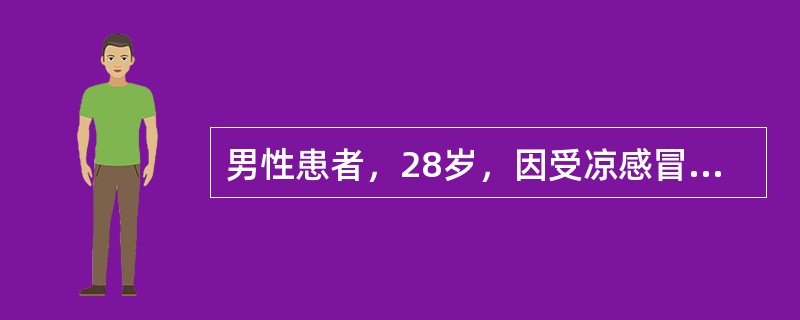 男性患者，28岁，因受凉感冒，周身无力，体温38.9℃。对该患者宜选下列药物治疗。