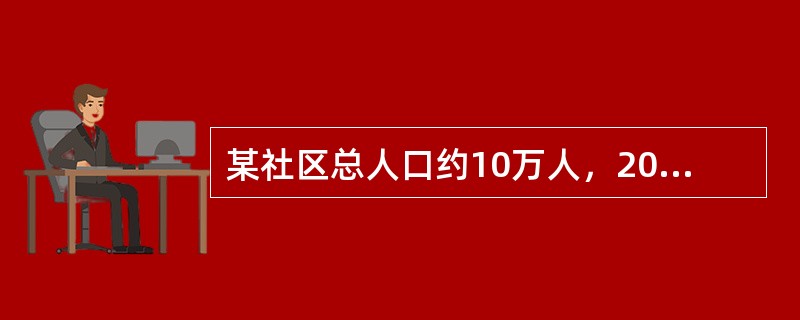 某社区总人口约10万人，2003年因各种疾病死亡1000人。该年共发生结核病300例，原有结核病人400例，2003年全年共有60人死于结核病。该县的总死亡率为