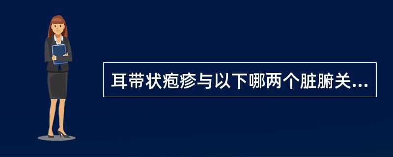 耳带状疱疹与以下哪两个脏腑关系最为密切