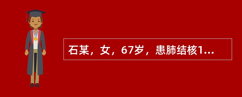 石某，女，67岁，患肺结核10余年，病情时轻时重，反复加重，现症：咳逆喘息，咯痰呈泡沫状，偶夹血丝，血色不鲜，潮热盗汗，心慌，肢肿形寒，舌质光暗，苔花剥，脉微细数。本病例属肺痨的哪个证