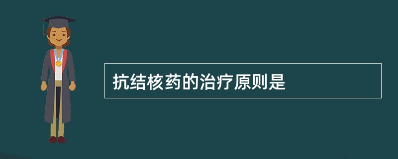 抗结核药的治疗原则是