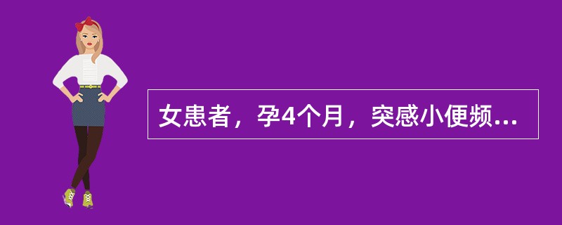 女患者，孕4个月，突感小便频数而急，尿黄赤，灼热刺痛，胸闷食少。舌红苔黄腻，脉滑数。<br />辨证应属：